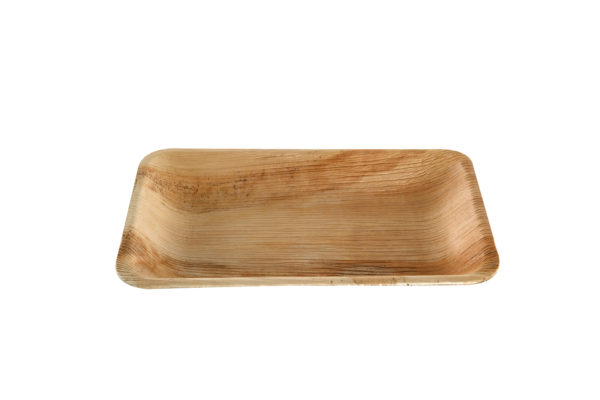 Plato rectangular hoja de Palma 25x16cm (4*25)