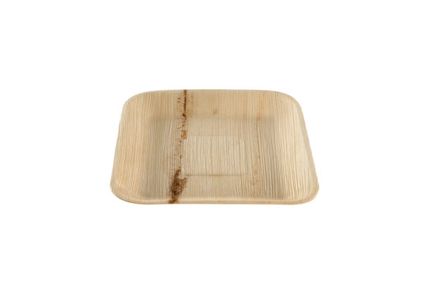 Plato cuadrado hoja de palma 20 cm (4*25)
