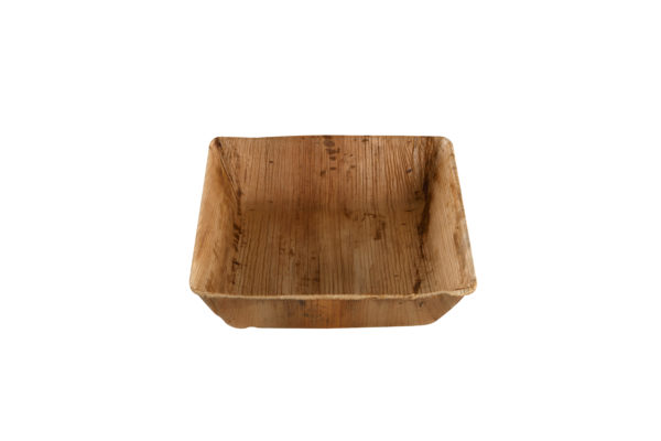 Plato hondo hoja de palma 16x16 cm (4*25)