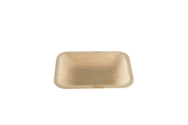 Plato rectangular hoja de palma 16x13cm (4*25)
