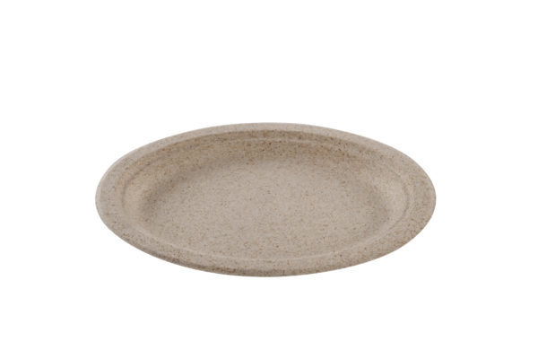Plato oval pulpa trigo natural 26x20 (16*50)