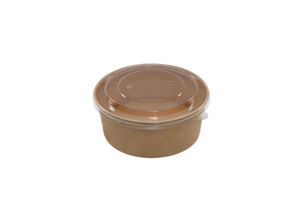 Ensaladera de cartón kraft 350ml (10*25) + tapa