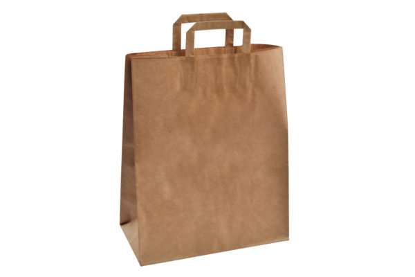 Bolsa de papel kraft asa plana 32x41+16(5*50)