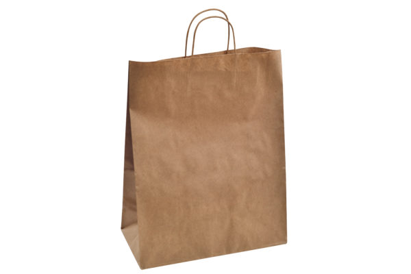 Bolsa de papel kraft asa retorcida 32x41+16(5*50)