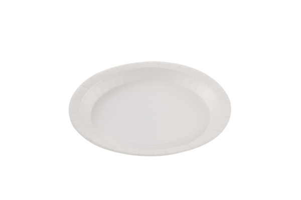 Plato de cartón redondo Blanco 22 cm (6*50)