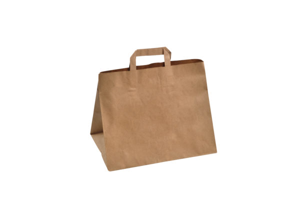 Bolsa de papel kraft asa plana 32x26+22 (5*50)