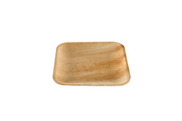 Plato cuadrado hoja de palma 10cm (4*25)