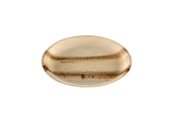 Plato redondo hoja de palma 22cm (4*25)