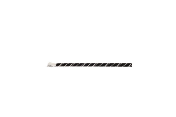Caña de papel negra lin. blancas cuchara200*8(100u