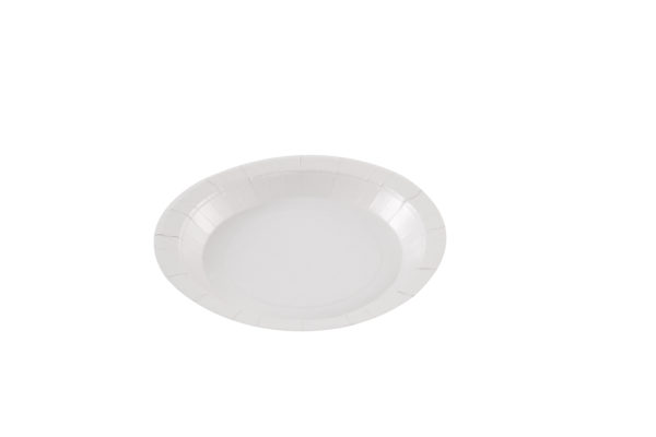 Plato de cartón redondo blanco 18cm (16*20)
