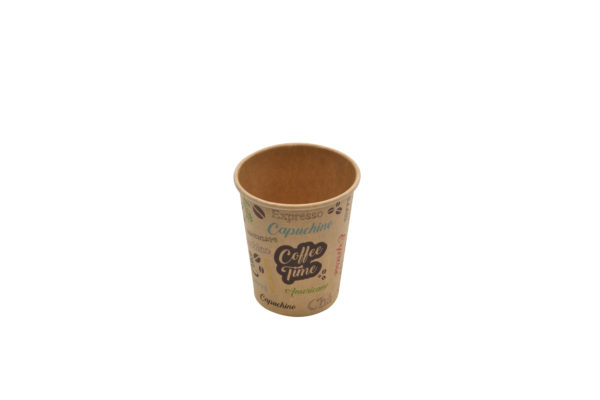 Vaso de papel kraft 8oz "enjoy"(240ml)(12*12)