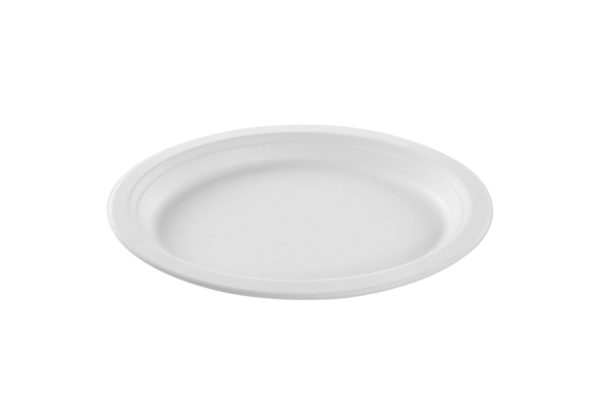 Plato oval caña azúcar blanco 26x20 (16*50) sin PFAS