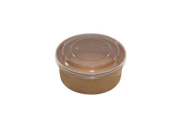 Ensaladera de cartón kraft 1000ml (10*25)tapa
