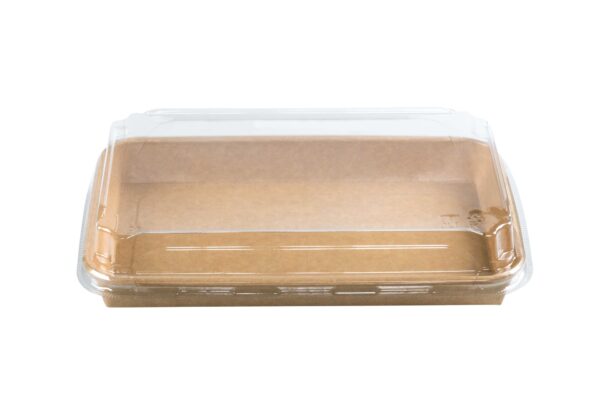 Set sushi cartón kraft+tapa 220*93 (12*25)