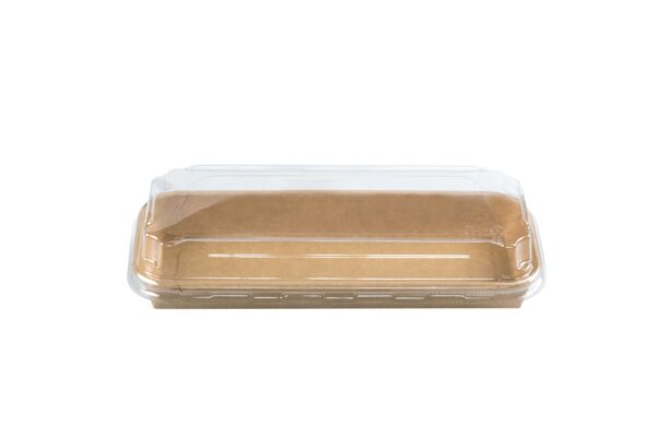 Set sushi cartón kraft+tapa 220*138 (12*25)